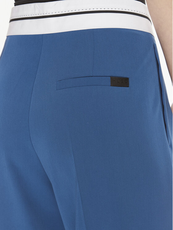 HUGO Hugo Штани з тканини Hasiya 50505370 Голубий Relaxed Fit