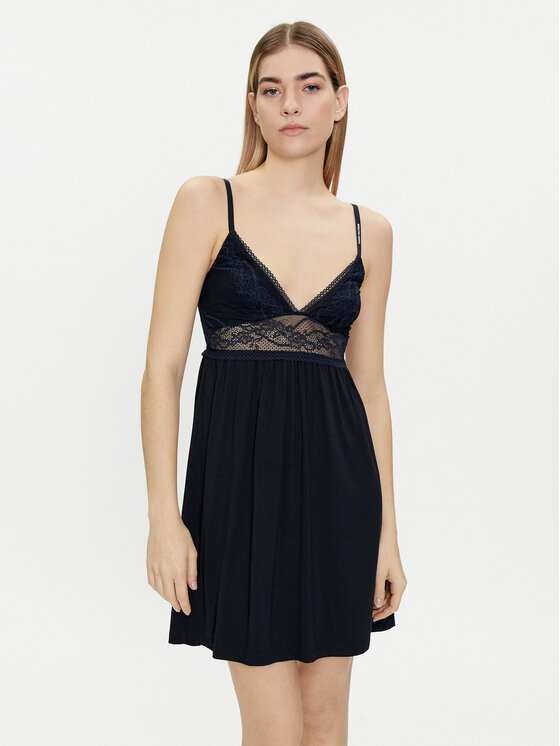 Tommy Hilfiger Tommy Hilfiger Naktiniai marškiniai UW0UW03578 Tamsiai mėlyna