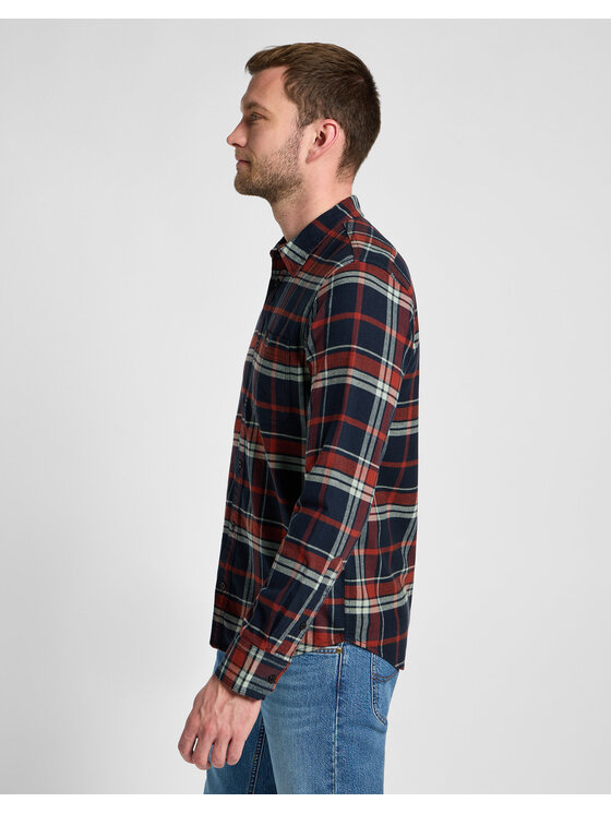 Lee Lee Koszula SURE SHIRT Czerwony Regular Fit