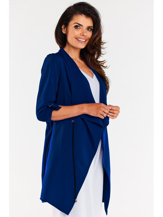 Awama Awama Marynarka A335 Granatowy Basic Fit