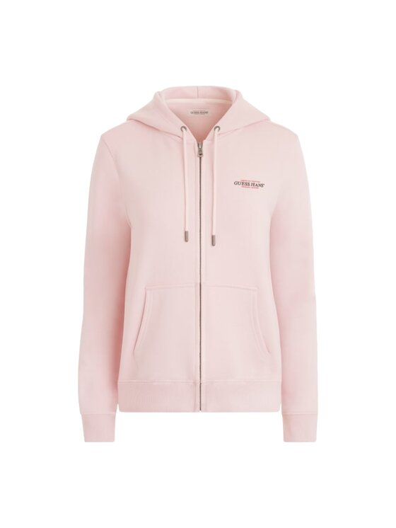 Guess Guess Bluza GJ ZIP HOOD REG MINI W4YQ13KC811 Różowy Regular Fit