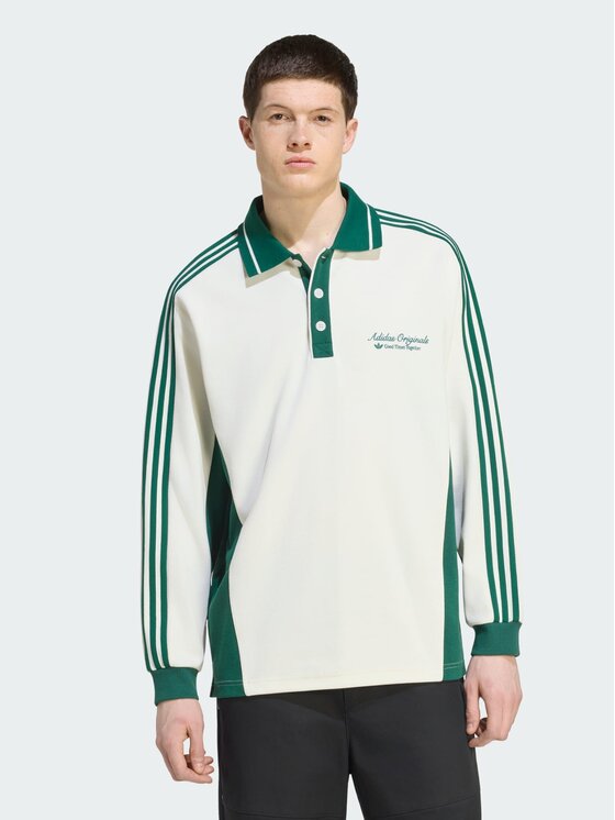 adidas adidas Polo 168509 Kremowy Loose Fit