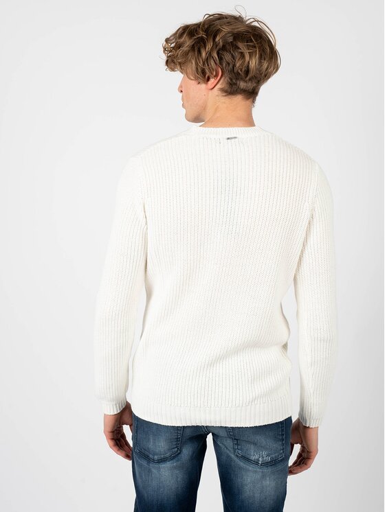 Antony Morato Antony Morato Sweter MMSW00918-YA100048 Biały Regular Fit