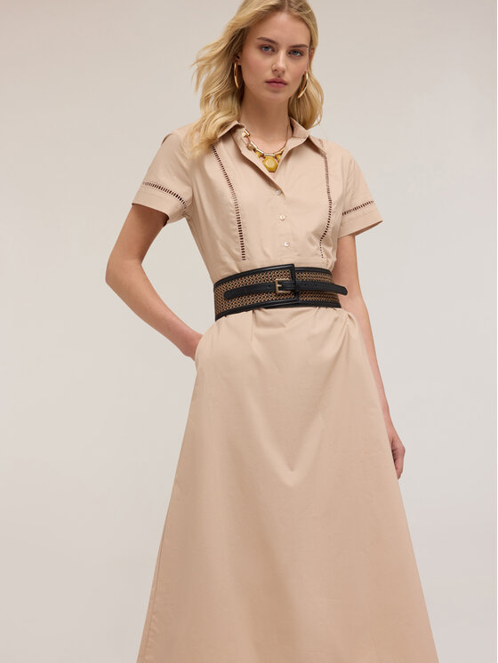 Motivi Motivi Vestito da giorno 7185Q003279N002 Crema Regular Fit