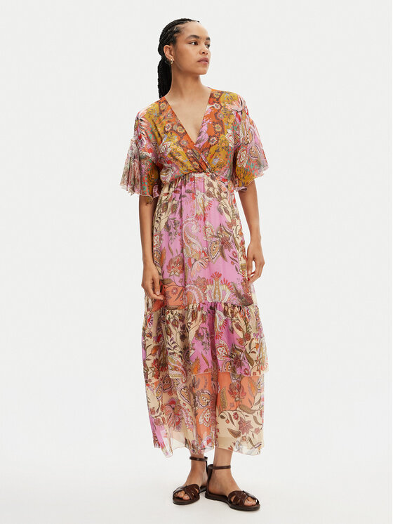 Dixie Dixie Poletna obleka A207W043A Pisana Regular Fit