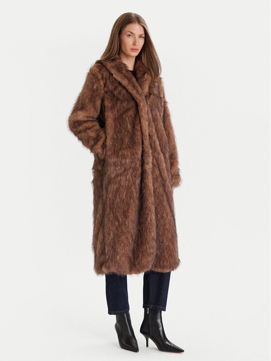 ONLY ONLY Krzno Dawn 15352794 Smeđa Regular Fit