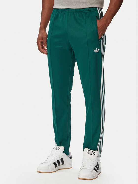 adidas Pantaloni trening Beckenbauer KE1668 Verde închis Regular Fit