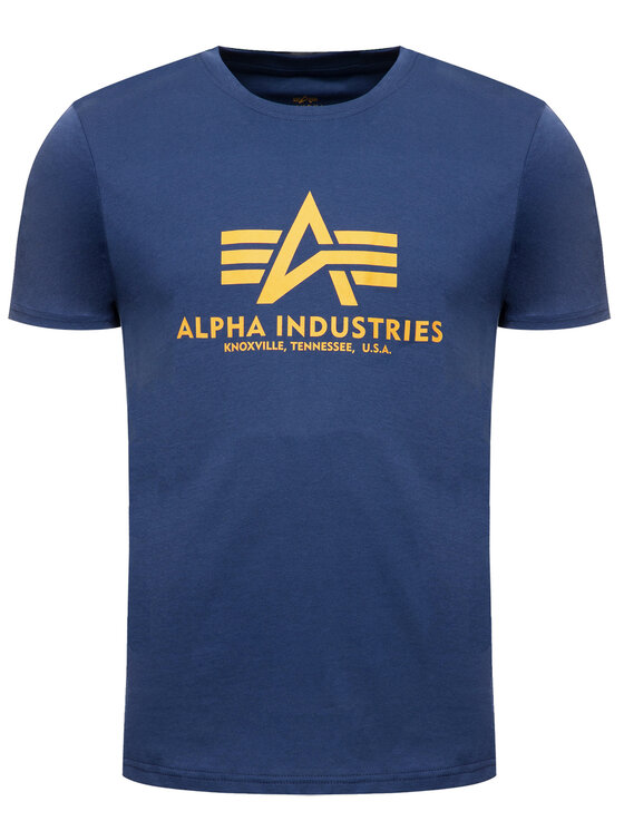 Alpha Industries Alpha Industries Tričko Basic 100501 Tmavomodrá Regular Fit