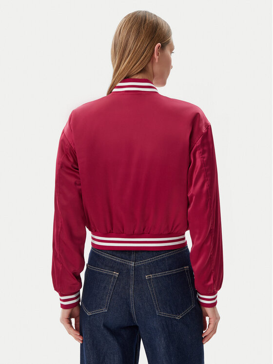 Tommy Jeans Tommy Jeans Bomber striukė Satin Coach DW0DW20229 Rožinė Regular Fit