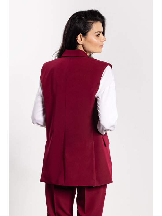 Awama Awama Gilet A745 Bordeaux Basic Fit