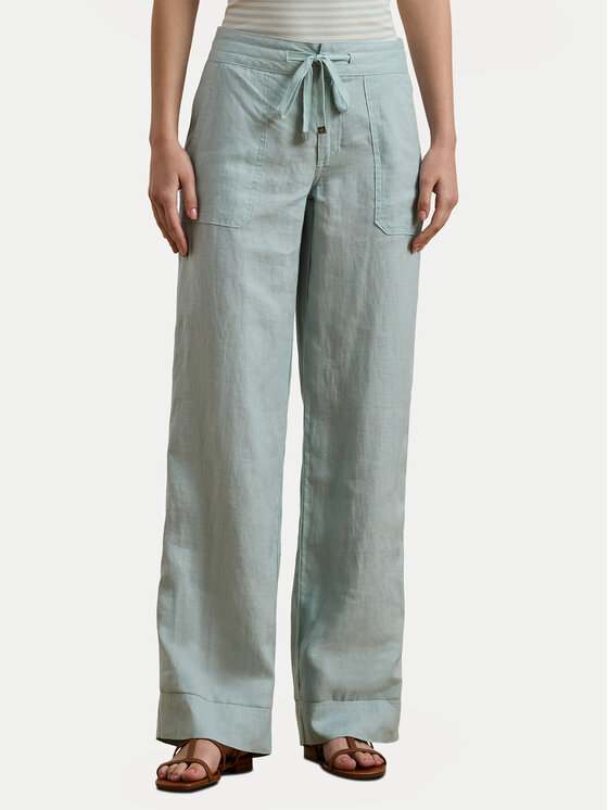 LAUREN RALPH LAUREN LAUREN RALPH LAUREN Pantaloni din material 200735136021 Albastru celest Regular Fit