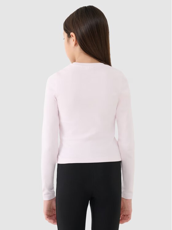 4F 4F Longsleeve 4FJRSS25TLONF505-12S Bianco Slim Fit