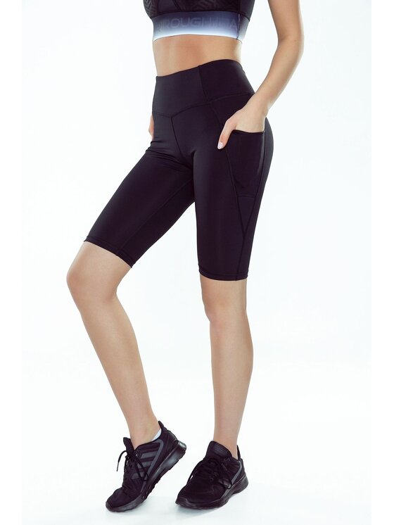 ROUGH RADICAL ROUGH RADICAL Szorty sportowe ALFA SHORTS Czarny Slim Fit