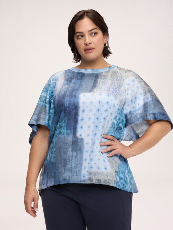 Fiorella Rubino Fiorella Rubino Blusa 2040E000399N0Z4 Blu Over Fit
