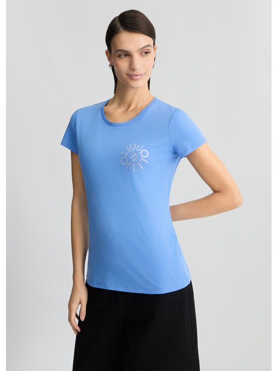 T-Shirt, rozmiar XL, Błękitne, WA5143JS923M9442