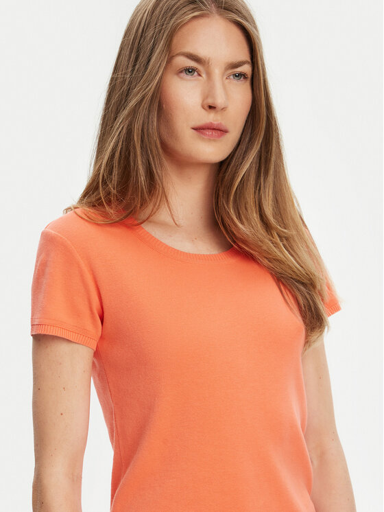 United Colors Of Benetton United Colors Of Benetton T-shirt 1091D1M10 Narančasta Regular Fit