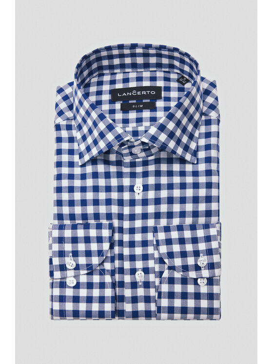 Lancerto Lancerto Koszula Rafaella KO051124000040 Granatowy Slim Fit