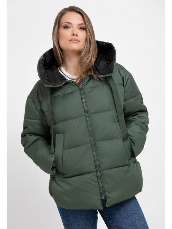 Volcano Volcano Kurtka puchowa J-LAVEO Zielony Regular Fit