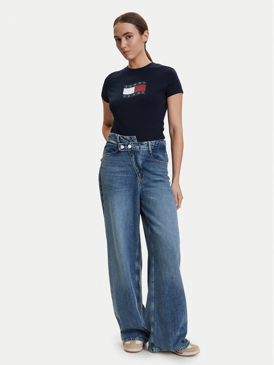 Tommy Jeans Tommy Jeans T-Shirt DW0DW22781 Granatowy Regular Fit