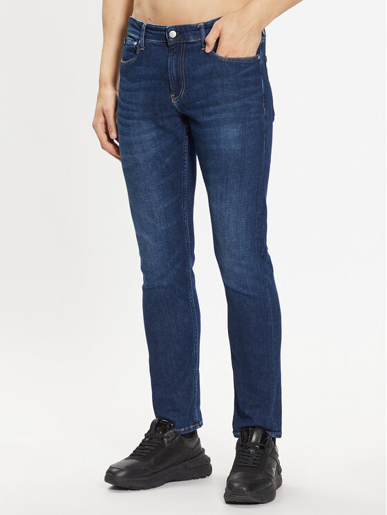 Calvin Klein Jeans Дънки J30J323384 Тъмносин Slim Fit