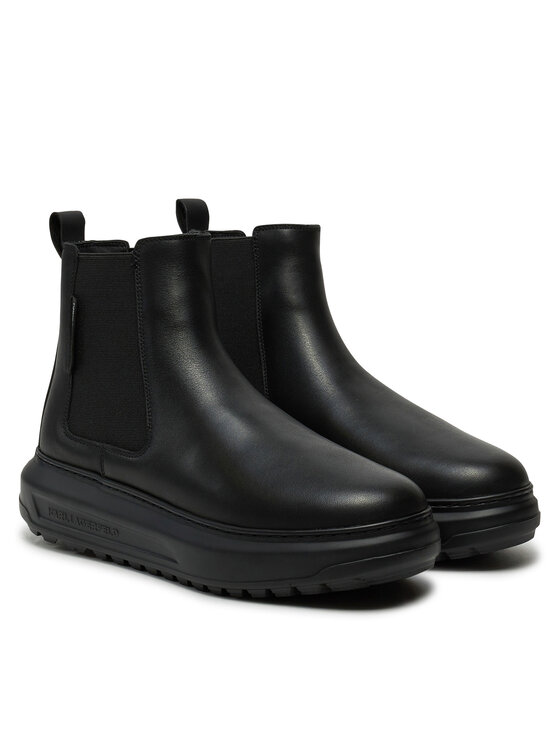 KARL LAGERFELD KARL LAGERFELD Kotníková obuv s elastickým prvkem KL5754 Černá