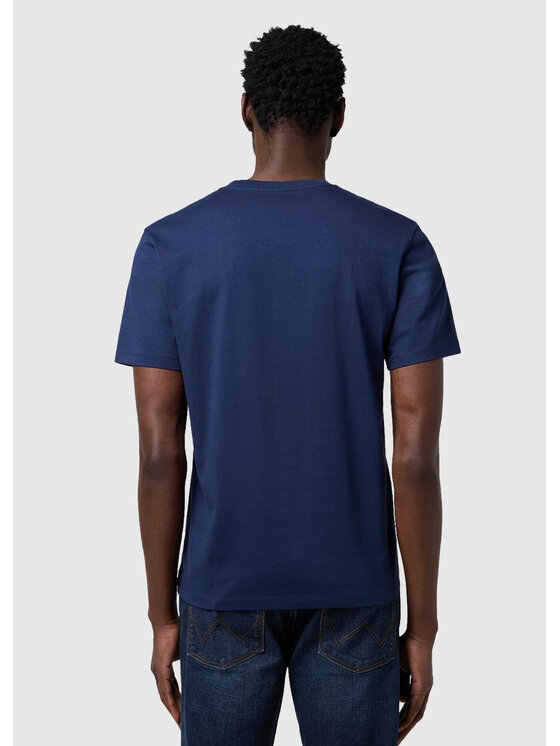 Wrangler Wrangler T-Shirt AMERICANA TEE Niebieski Regular Fit