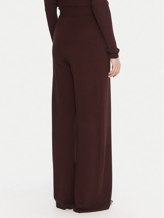 Kontatto Kontatto Pantaloni in maglia 3M0803C Marrone Regular Fit