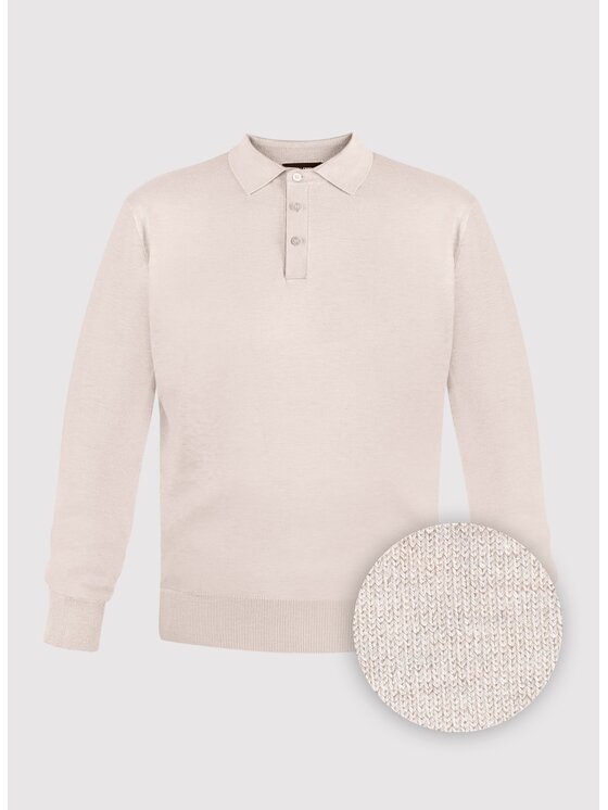 Pako Lorente Pako Lorente Sweter P25WF-2X-005 Beżowy Classic Fit