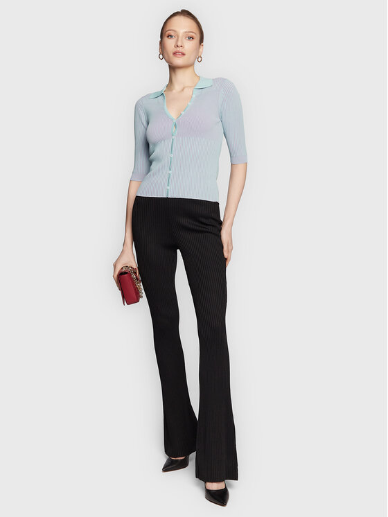 Cardigan W3RR40 Z3440 Verde Slim Fit