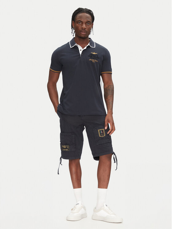 Aeronautica Militare Aeronautica Militare Polo marškinėliai 251PO1859P191 Tamsiai mėlyna Regular Fit