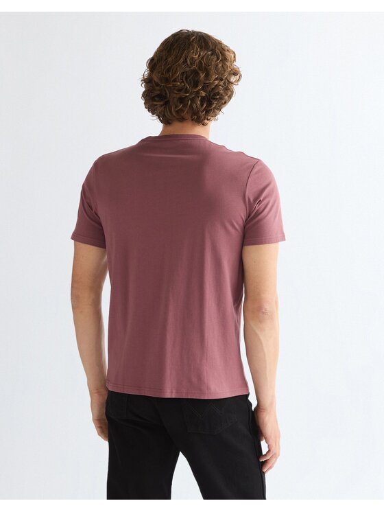 Wrangler Wrangler T-Shirt AMERICANA TEE Różowy Regular Fit