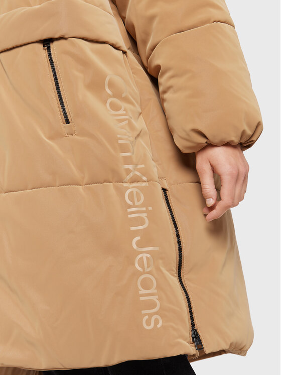 Calvin Klein Jeans Calvin Klein Jeans Μπουφάν χειμωνιάτικο J20J219907 Μπεζ Relaxed Fit