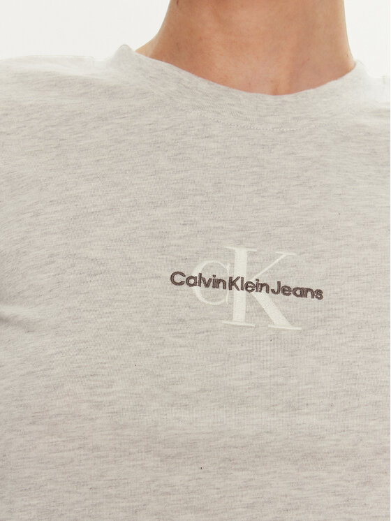 Calvin Klein Jeans Calvin Klein Jeans T-Shirt Monologo J20J223563 Γκρι Slim Fit