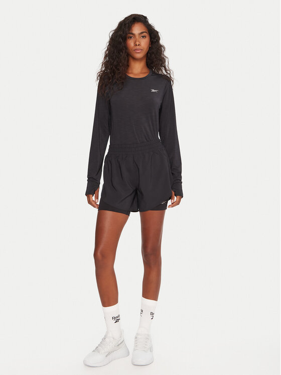 Reebok Reebok Tehnička majica RK25184CCW Crna Slim Fit