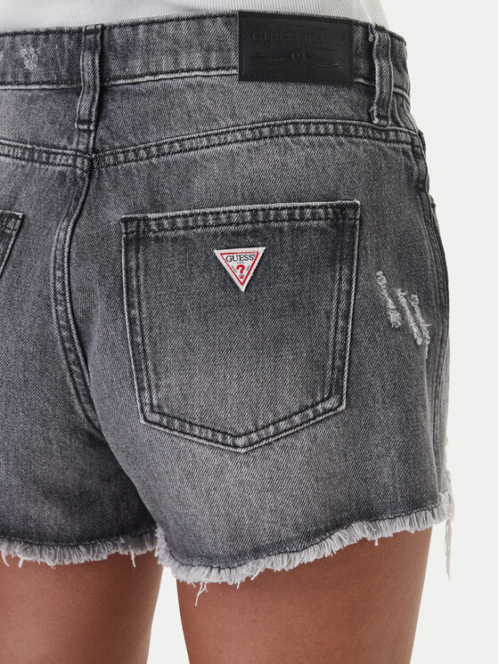 Guess Jeans Guess Jeans Kratke traperice W6GDZ8 D6572 Siva Regular Fit