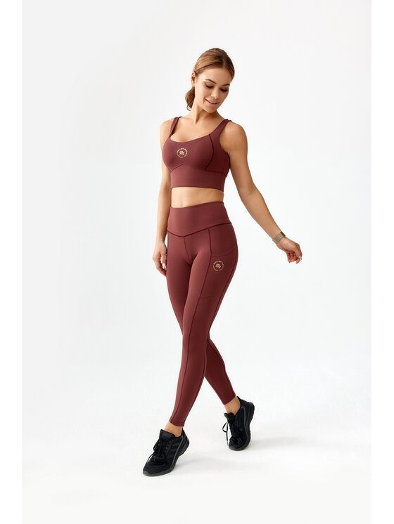 ROUGH RADICAL ROUGH RADICAL Legginsy HAMPTONS LONG Bordowy Slim Fit