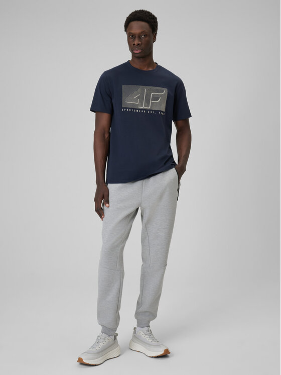 4F 4F T-Shirt COMMERCIAL 12 Granatowy Regular Fit