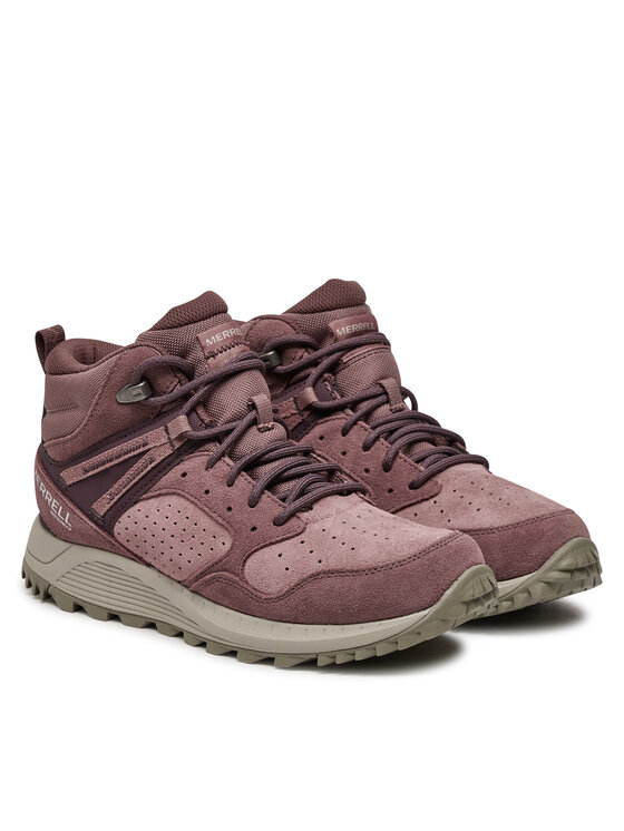 Merrell Merrell Schnürstiefeletten Wildwood Mid Ltr Wp J068104 Dunkelrot