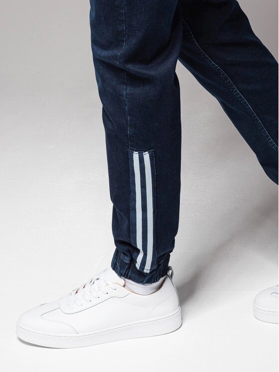 Ombre Ombre Joggers kalhoty OM-PADJ-0156 Modrá Regular Fit