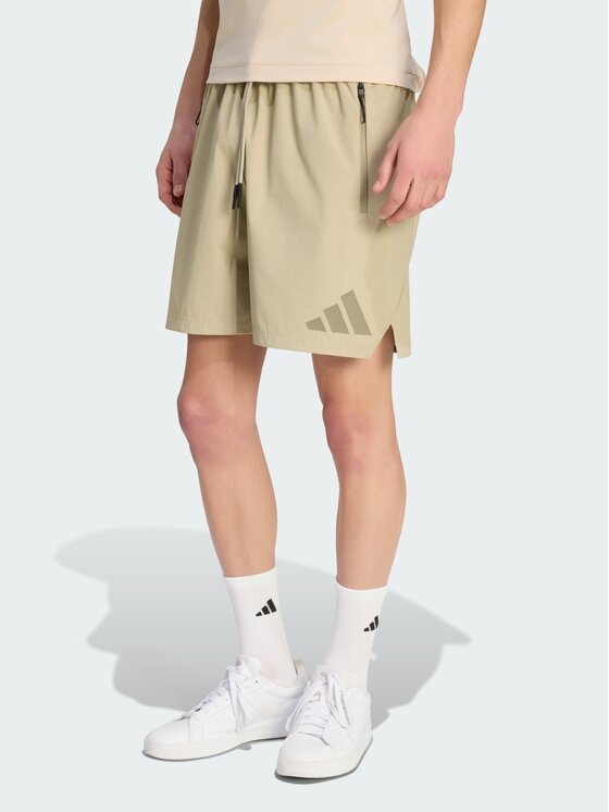 adidas adidas Szorty materiałowe 159194 Brązowy Regular Fit