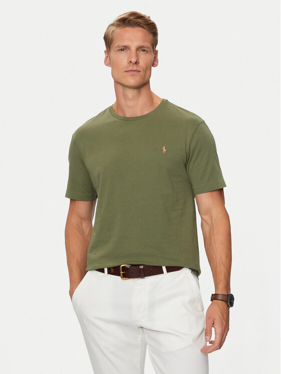 Polo Ralph Lauren T-shirt 710671438389 Zelena Custom Slim Fit