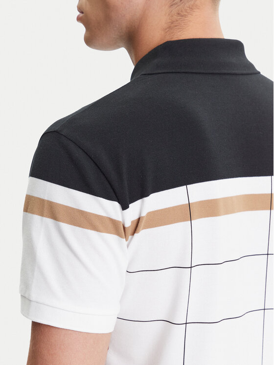 BOSS BOSS Polo majica Paule 50544477 Bela Slim Fit
