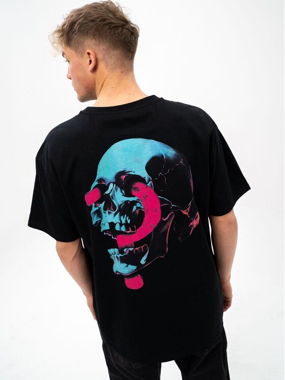 Point X Point X T-Shirt Koszulka Z Krótkim Rękawem Oversize Męska Czarna Point X Mystery L Czarny Oversize