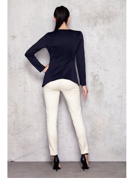 Infinite You Infinite You Blúzka M002 Tmavomodrá Basic Fit