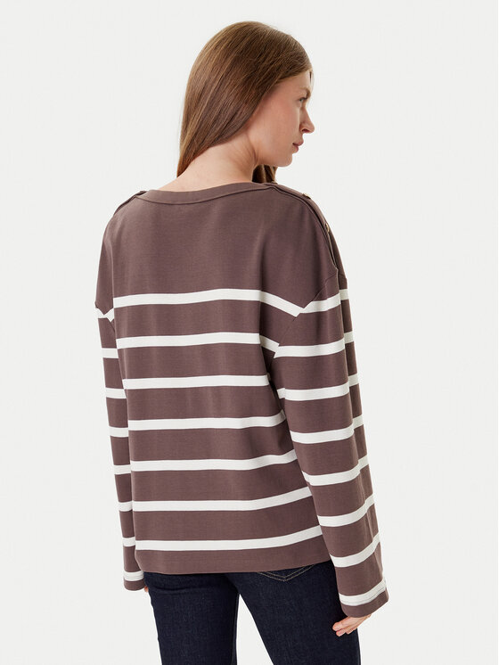 Tommy Hilfiger Tommy Hilfiger Bluza Gold Button WW0WW45760 Rjava Relaxed Fit
