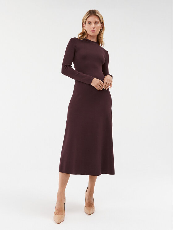 IVY OAK IVY OAK Kötött ruha Kornelia IO1123F3120 Bordó Slim Fit