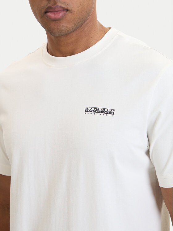 Napapijri Napapijri Тишърт S-Flint NP0A4FZZ Екрю Regular Fit