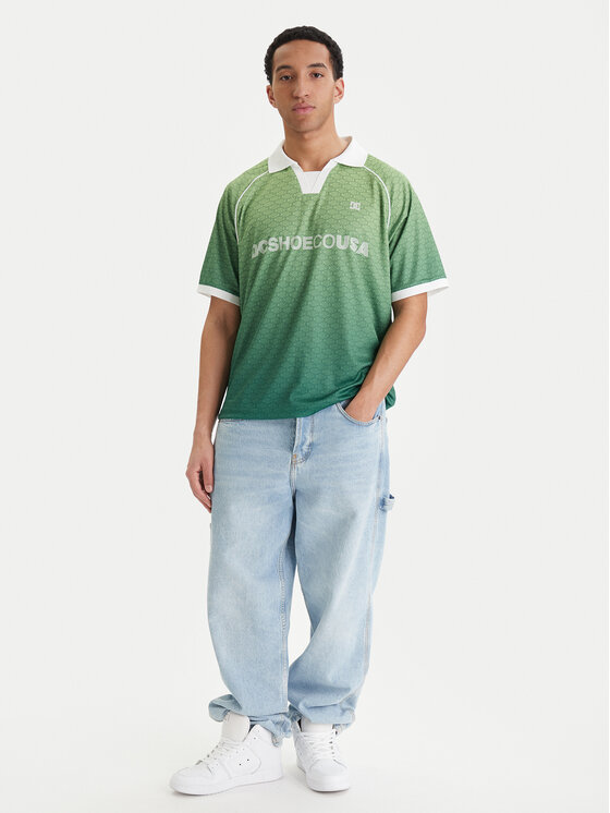 DC Shoes DC Shoes Тишърт Soccer EDYKT03546 Зелен Boxy Fit