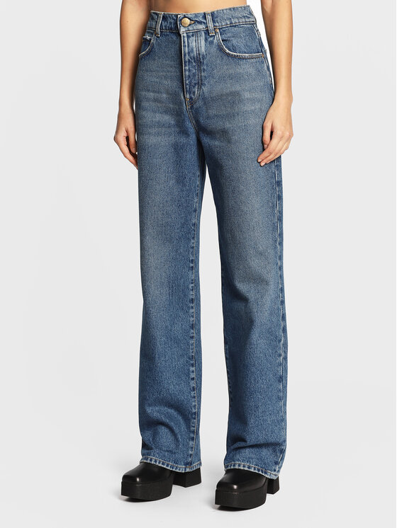 PINKO Pinko Jeans hlače Wilma 2 1J10ZN A05T Modra Relaxed Fit