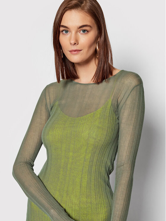 Patrizia Pepe Patrizia Pepe Rochie de zi 8A0956/K004-J2U4 Verde Slim Fit